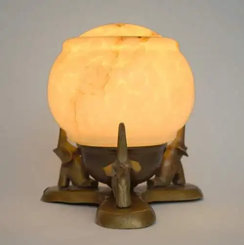Art Deco Design Tischlampe "DUMBO" Einzelstück Messinglampe Tischleuchte