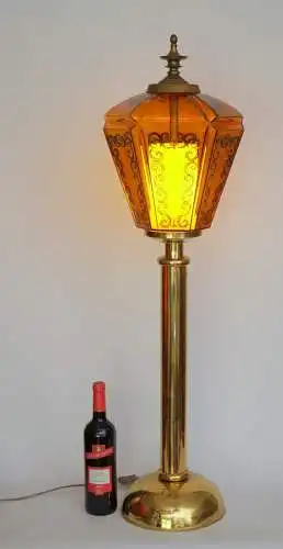 Jugendstil Bodenleuchte "HOUSE OF LORDS" Unikat Messinglampe Berlin 107cm Lampe