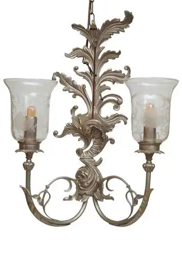 Große Jugendstil Wandleuchte "GREEN CHERUB" Putto Wandlampe Engel