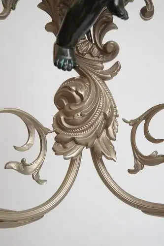 Extravagante Jugendstil Wandleuchte "GREEN CHERUB" Putto Wandlampe Engel