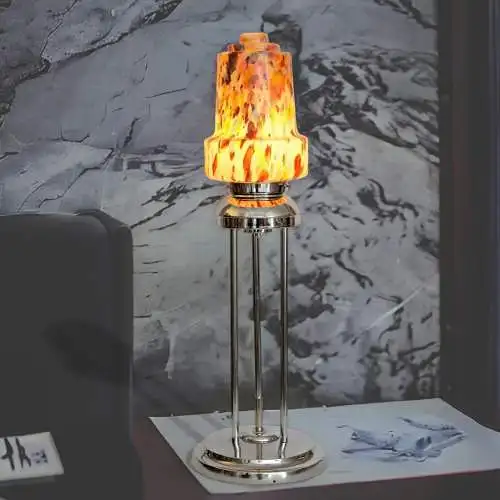 Art Déco Lampe Bauhaus Tischleuchte "TEMPELHOF" Chrom Sammler 74cm Lampe