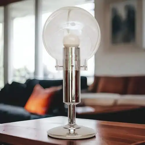 Design Lampe "GRANDE ZUCCHERI" 60er Jahre Tischlampe Membrane Murano Space Age