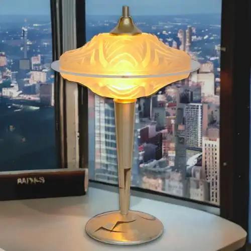 Art Deco Schreibtischlampe "N.C.Y. CLIPPER" Unikat Ikora Tischlampe Sammler