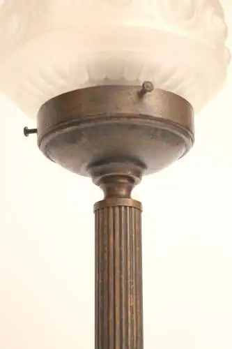 Berliner Jugendstil Art Deco Messinglampe "ZISTERNE" Tischleuchte Lampe