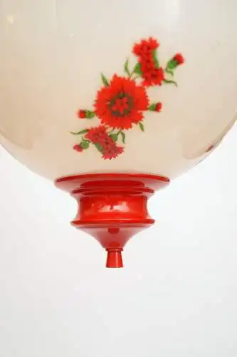 Jugendstil Hängeleuchte "POPPY BLOSSOM" Deckenlampe Hängelampe rot selten