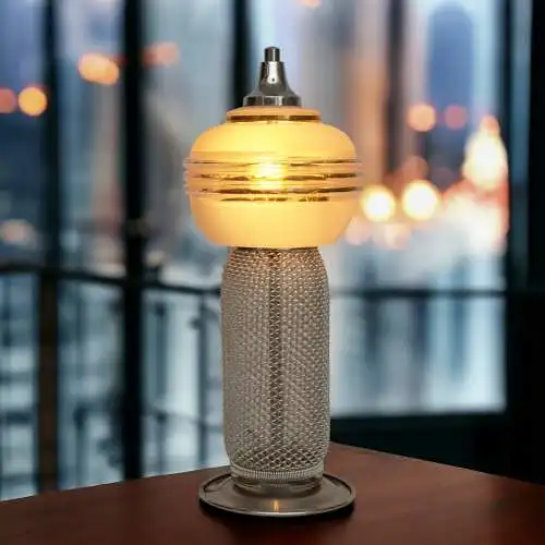 Art Deco Tischlämpchen "COSMO" Tischleuchte Unikat Lampe