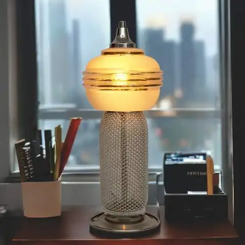 Art Deco Tischlämpchen "COSMO" Tischleuchte Unikat Lampe