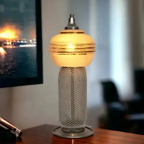 Art Deco Tischlämpchen "COSMO" Tischleuchte Unikat Lampe