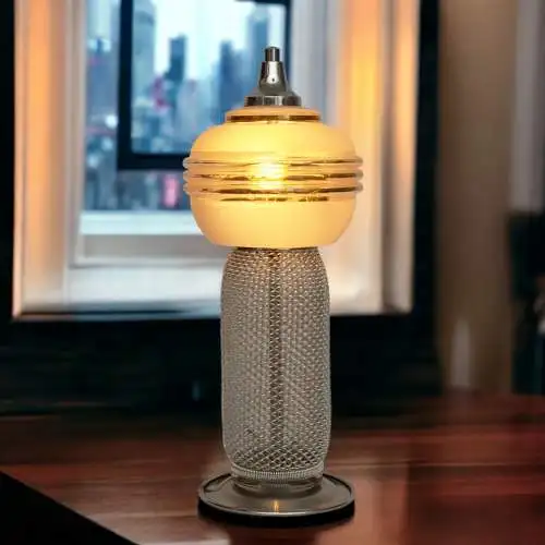 Art Deco Tischlämpchen "COSMO" Tischleuchte Unikat Lampe