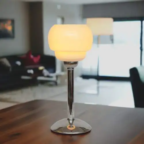 Art Deco Chromlampe Schreibtischleuchte "INDIANAPOLIS" Einzelstück Lampe