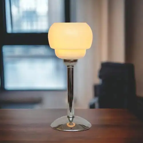 Art Deco Chromlampe Schreibtischleuchte "INDIANAPOLIS" Einzelstück Lampe