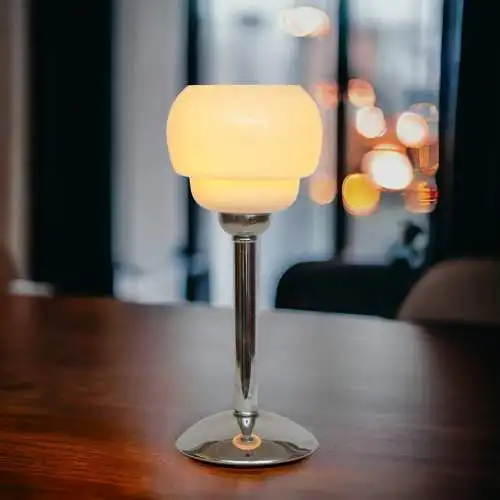 Art Deco Chromlampe Schreibtischleuchte "INDIANAPOLIS" Einzelstück Lampe