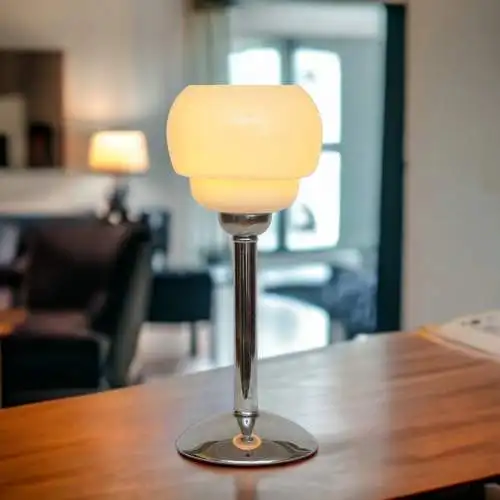 Art Deco Chromlampe Schreibtischleuchte "INDIANAPOLIS" Einzelstück Lampe