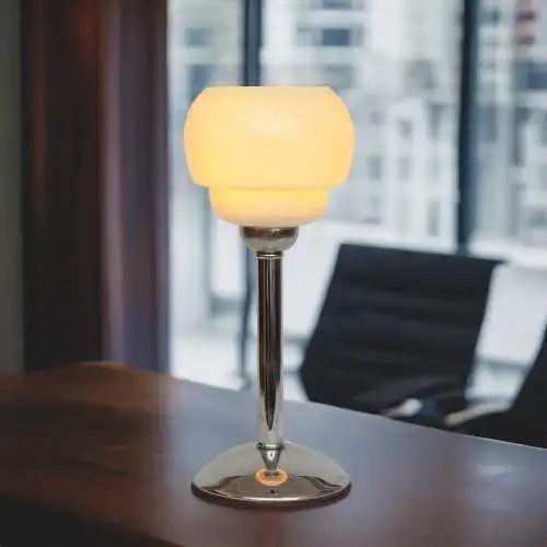 Art Deco Chromlampe Schreibtischleuchte "INDIANAPOLIS" Einzelstück Lampe