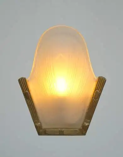 Art Deco Wandlampe "PHARAO" klassisch Messinglampe Wandleuchte 2 Stk. verfg.
