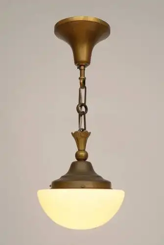 Art Deco Flurlampe Hängeleuchte Deckenlampe "OUTERSPACE" Messinglampe 1920
