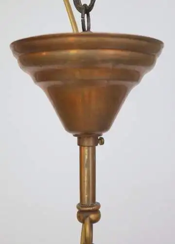 Art Deco Deckenleuchte Hängelampe "OSLO" Messinglampe 1920