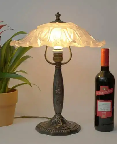 Klassische Jugendstil Art Deco Messing Tischlampe Messinglampe Unikat Berlin