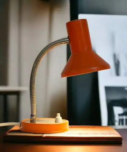Kleine Schreibtischlampe 60/70 er Jahre Nachttisch Vintage Space Age Lampe