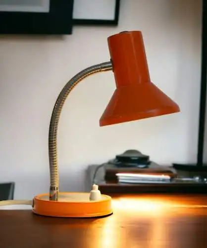 Kleine Schreibtischlampe 60/70 er Jahre Nachttisch Vintage Space Age Lampe