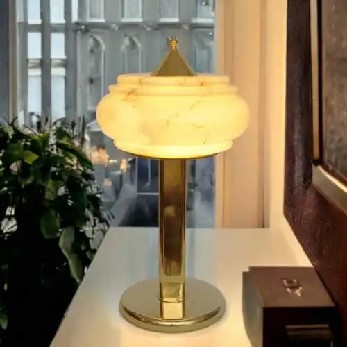 Art Deco Schreibtischleuchte "ORION" Messinglampe Unikat Tischlampe