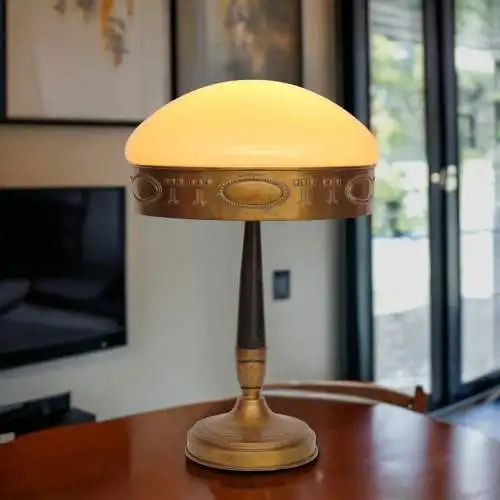 Art Deco Schreibtisch Lampe ca. 1930 "CONSUELA" original Tischlampe Messing