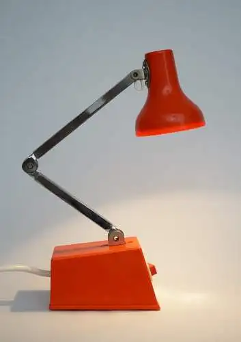 Kleine Sputnik Schreibtischlampe 60/70er Nachttisch Vintage Space Age Leuchte