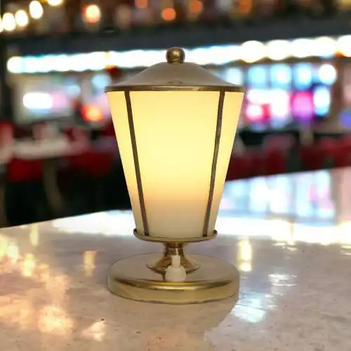 Original 50er Jahre Diner Leuchte Tischlampe Restaurant Lampe Textilkabel