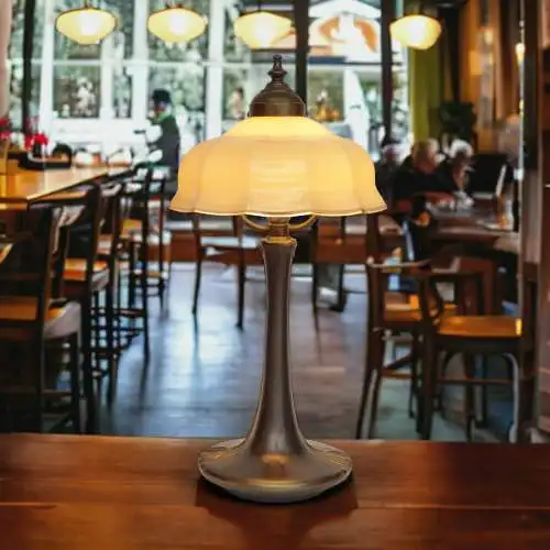 Jugendstil Wiener Kaffeehauslampe Unikat Lightartshop Einzelstück Messinglampe