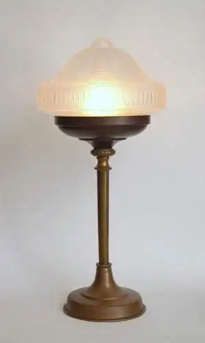 Art Deco Jugendstil Lampe Tischleuchte "BARONESS" Messinglampe Unikat