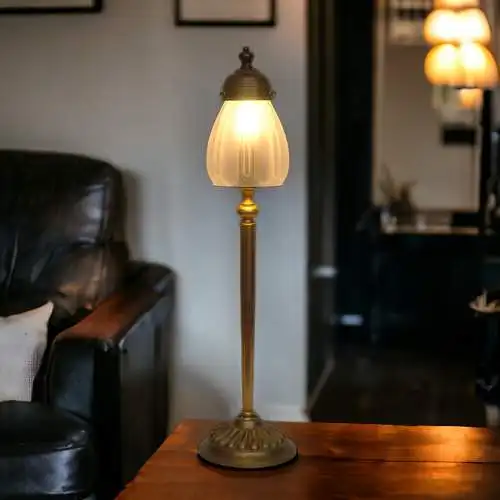 Art Déco Tischleuchte "LIZZY" Messinglampe Tischlampe Lampe Empire