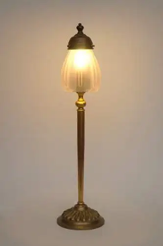 Art Déco Tischleuchte "LIZZY" Messinglampe Tischlampe Lampe Empire