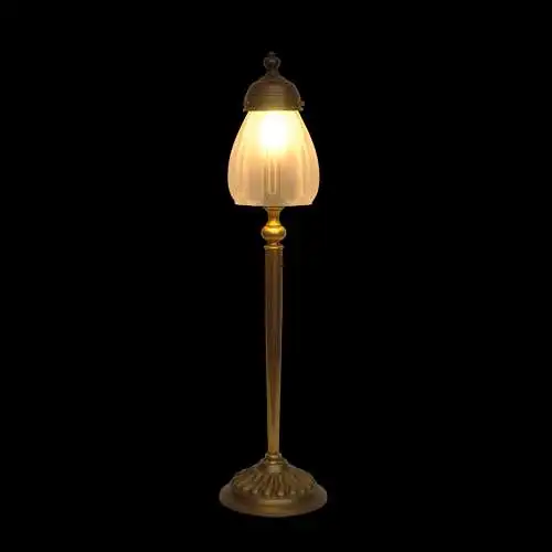 Art Déco Tischleuchte "LIZZY" Messinglampe Tischlampe Lampe Empire