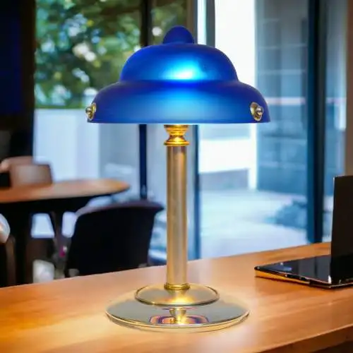 Design Schreibtischleuchte "BMG" Messinglampe Tischlampe Unikat