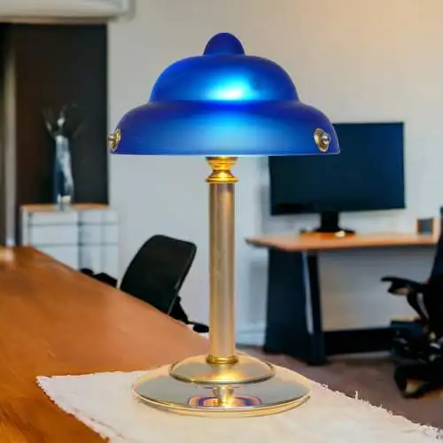 Design Schreibtischleuchte "BMG" Messinglampe Tischlampe Unikat