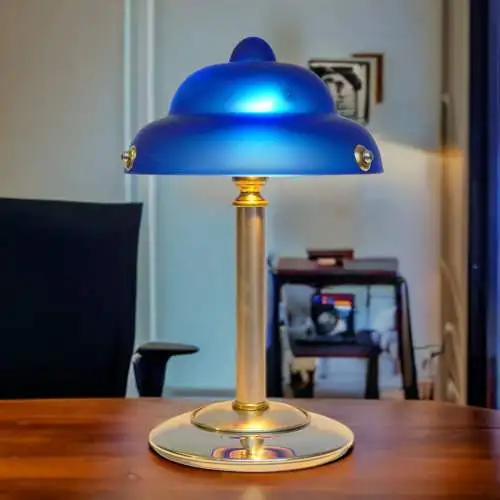 Design Schreibtischleuchte "BMG" Messinglampe Tischlampe Unikat