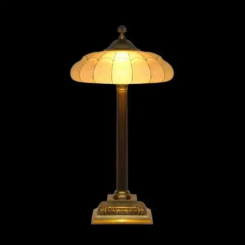 Art Deco Schreibtischleuchte "KINGSMEN" Messinglampe Tischlampe Unikat