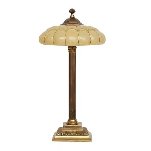 Art Deco Schreibtischleuchte "KINGSMEN" Messinglampe Tischlampe Unikat