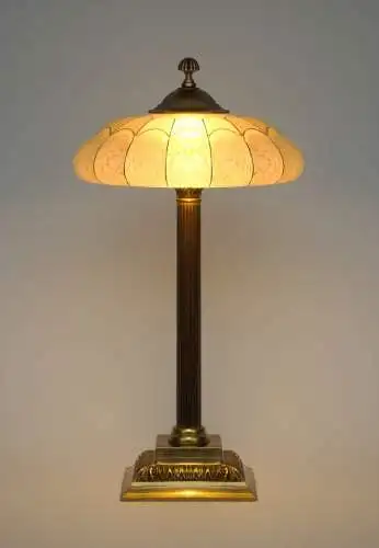 Art Deco Schreibtischleuchte "KINGSMEN" Messinglampe Tischlampe Unikat