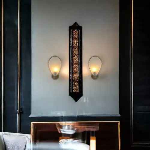 Art Deco Wandlampe Wandleuchte "BRASS SHELL" 3 Stk. verfügbar