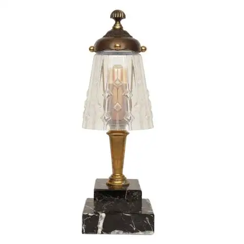 Art Deco Tischlampe "INSPIRATION DOME" Tischleuchte Unikat Messinglampe