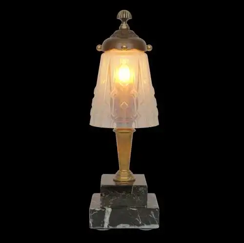 Art Deco Tischlampe "INSPIRATION DOME" Tischleuchte Unikat Messinglampe