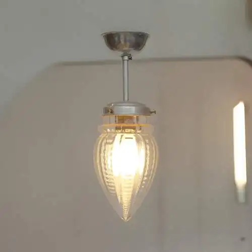 Original Art Deco Deckenlampe "SILVER ACORN" 1920 Hängeleuchte Lampe