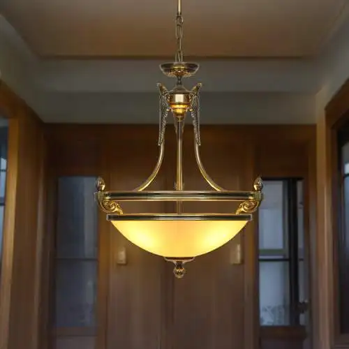 Prunkvolle Art Deco Flur Kronleuchter Messinglampe Hängelampe Deckenleuchte