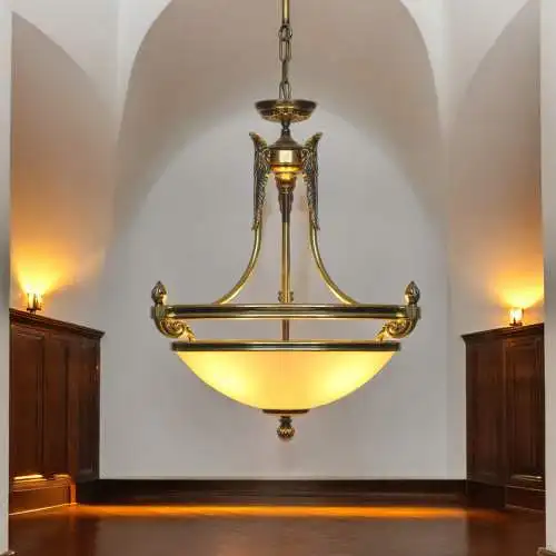 Prunkvolle Art Deco Flur Kronleuchter Messinglampe Hängelampe Deckenleuchte