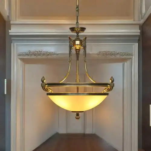 Prunkvolle Art Deco Flur Kronleuchter Messinglampe Hängelampe Deckenleuchte