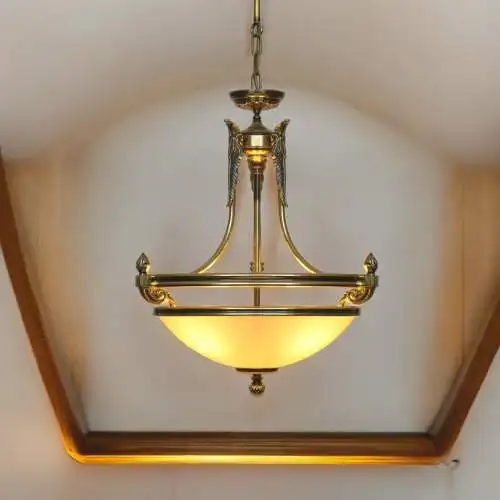 Prunkvolle Art Deco Flur Kronleuchter Messinglampe Hängelampe Deckenleuchte