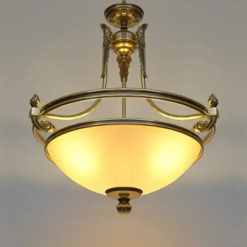 Prunkvolle Art Deco Flur Kronleuchter Messinglampe Hängelampe Deckenleuchte