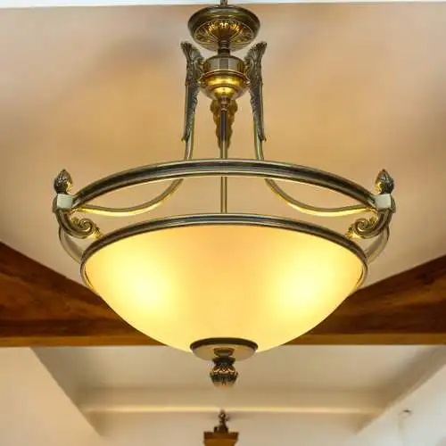 Prunkvolle Art Deco Flur Kronleuchter Messinglampe Hängelampe Deckenleuchte