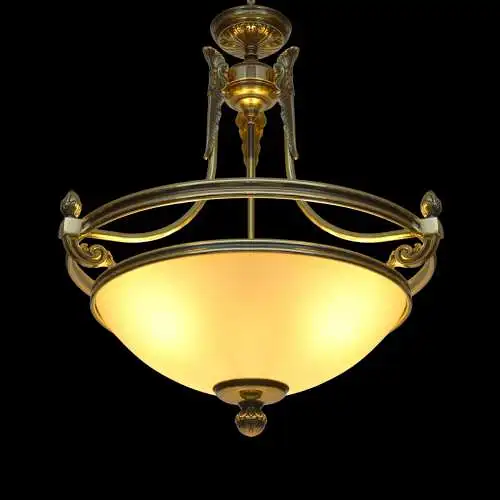 Prunkvolle Art Deco Flur Kronleuchter Messinglampe Hängelampe Deckenleuchte